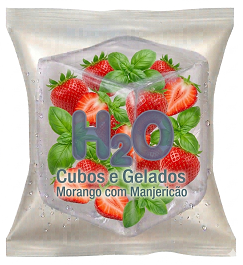 Gelo Morango e Manjericão